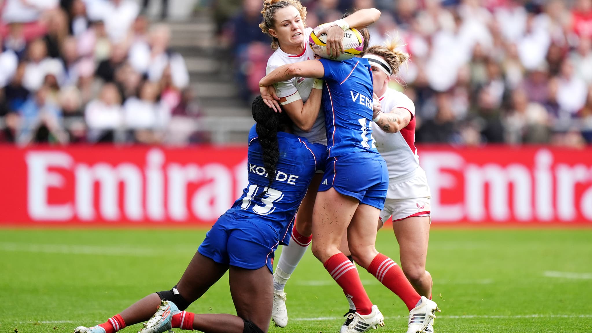 Kildunne face à l'équipe de France à la Coupe du monde de rugby 2025, le 20 septembre 2025. 