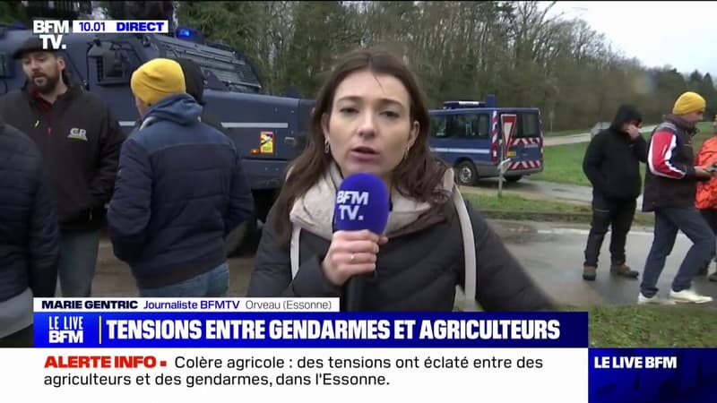 Tensions entre agriculteurs et gendarmes : des tracteurs tentent de contourner les blindés pour atteindre Paris