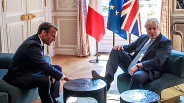 Boris Johnson à l'Elysée jeudi.