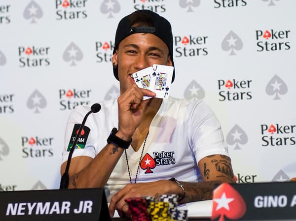 Neymar lors d’un tournoi PokerStars à Barcelone en 2015
