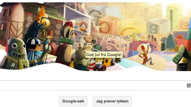 Le Doodle norvégien le 24 décembre