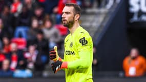 Pau Lopez avec l'OM le 17 mars 2024