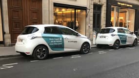 La majorité des véhicules de Moov'in sont des Renault Zoé. 