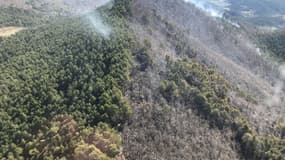 Un feu de forêt s'est déclaré le 8 avril à La Rochette.