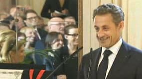 Nicolas Sarkozy au début de la conférence de Montréal.