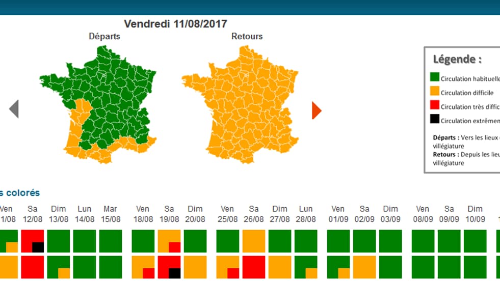 Prévisions routières pour ce vendredi. Prévisions routières pour ce vendredi.
