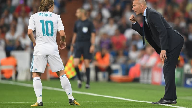 Luka Modric et Zinedine Zidane