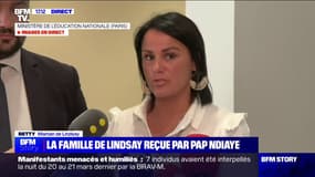 Lindsay: "On est partagé (...) on aurait aimé un peu plus", réagit le beau-père après avoir été reçu par Pap Ndiaye