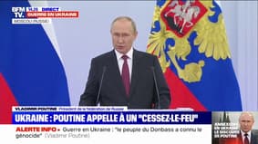 Vladmir Poutine: "Nous appelons le régime de Kiev à un cessez-le-feu"