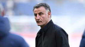 Christophe Galtier lors de PSG-Lens (3-1, 31e journée de L1), le 15 avril 2023