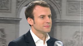 Le ministre de l'Economie Emmanuel Macron, mercredi matin sur BFMTV et RMC
