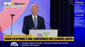 L'ancien président Joe Biden s'exprime à la Conférence internationale des leaders LGBTQ+