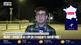 Jusqu'à 35 centimètres de neige sont tombés en Charente-Maritime
