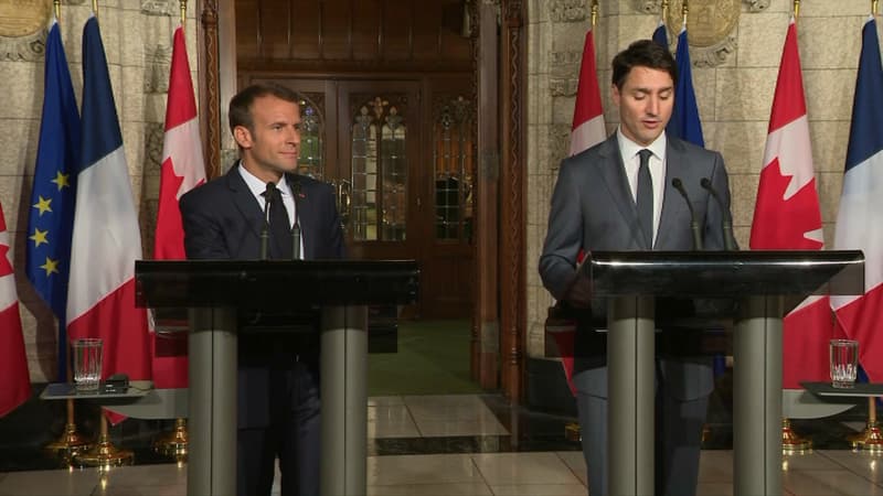 Emmanuel Macron et Justin Trudeau