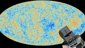 La carte de l'Univers établie en mars par le satellite Planck. Le satellite européen devrait bientôt envoyer ses données concernant les ondes gravitationnelles.