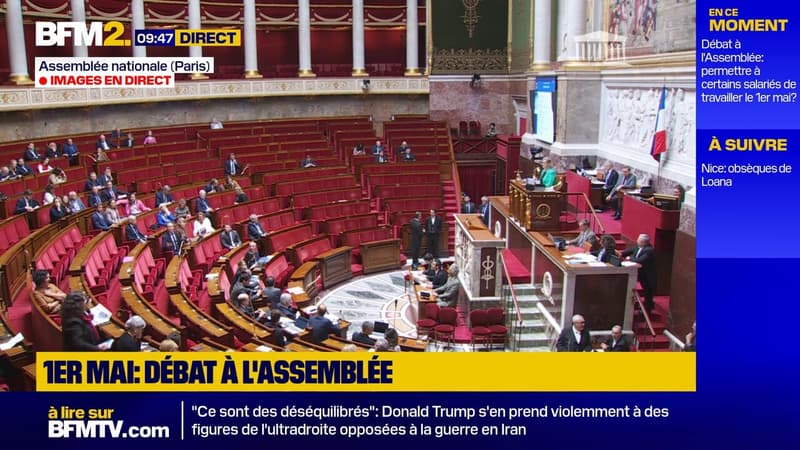 "C'est un sabordage parlementaire": la gauche dénonce un "49.3 parlementaire" lors des discussions de la proposition de loi sur le travail le 1er mai #BFM2