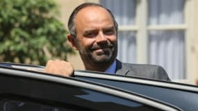 Le Premier ministre Edouard Philippe, quitte le palais de l'Elysée à Paris le 6 juin 2018
