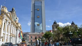 La tour Casa Grande del Pueblo, nouveau siège de la présidence bolivienne à La Paz, inauguré le 8 août 2018.