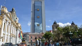 La tour Casa Grande del Pueblo, nouveau siège de la présidence bolivienne à La Paz, inauguré le 8 août 2018.