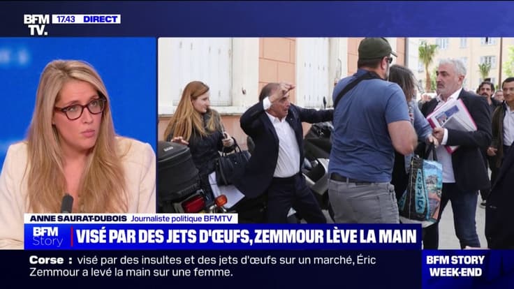 Éric Zemmour lève la main sur une femme en Corse: Reconquête avance "un geste défensif" et va déposer plainte contre les auteurs des jets d'œufs