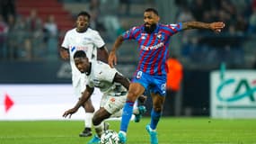 Yann M'Vila lors du match Caen-Amiens (2-1, L2), le 24 septembre 2024