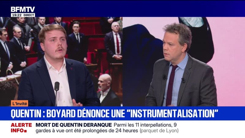 Mort de Quentin Deranque: Louis Boyard (LFI) dénonce une "instrumentalisation politique"