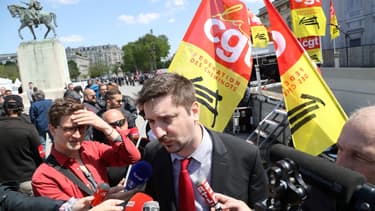 Les cheminots se sont rassemblés à Paris ce jeudi 3 mai.