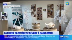 Saint-Omer: la filière papetière se dévoile, avec les lits en carton des JO en figure de proue