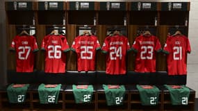Le vestiaire du Maroc pendant la Coupe d'Afrique des nations 2024