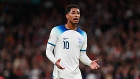 Jude Bellingham sous le maillot de l'Angleterre en octobre 2023.