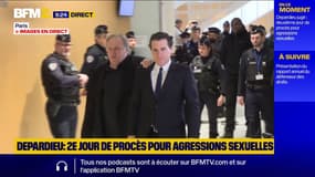L'arrivée de Gérard Depardieu pour le deuxième jour de son procès