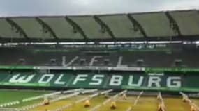 Le stade de Wolfsburg en pleine tempête