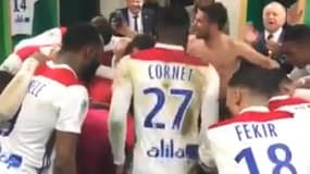 La joie des Lyonnais dans le vestiaire