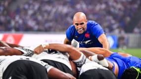 Maxime Lucu lors de France-Fidji, match de préparation du XV de France, 19 août 2023