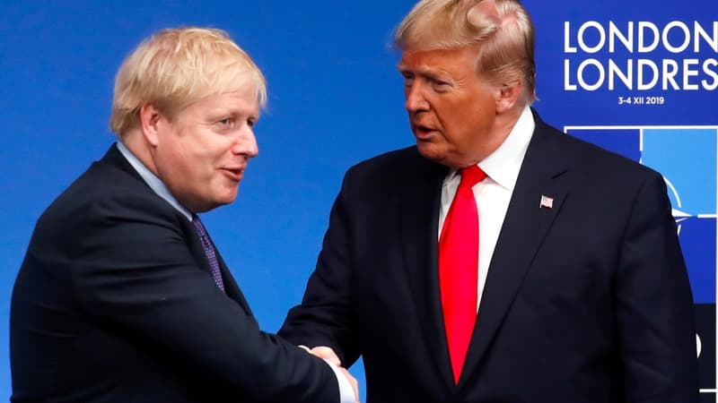 Boris Johnson et Donald Trump lors du sommet de l'OTAN à Londres le 4 décembre 2019