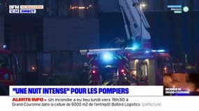 Incendie près de Rouen: une "nuit intense" pour les sapeurs-pompiers