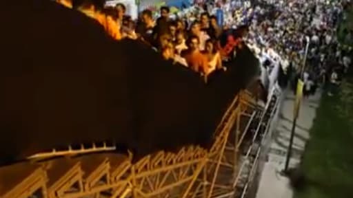 L'escalier temporaire du stade Maracana de Rio