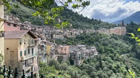 Le village de Saorge, dans la vallée de la Roya (Alpes-Maritimes).