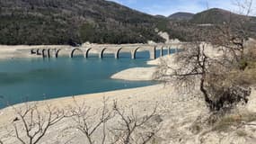 Le lac de Serre-Ponçon (Hautes-Alpes) a vu son niveau augmenter entre le vendredi 28 mars et le jeudi 3 avril
