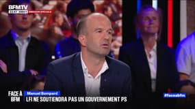 "La solution pour débloquer le problème auquel on est confronté, elle passe par le départ du président de la République", estime Manuel Bompard (LFI)
