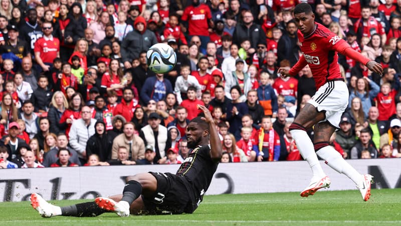 Marcus Rashford face à Lens en amical, le 5 août 2023.