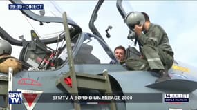 "La pression monte un peu." À bord d'un mirage 2000, notre journaliste Igor Sahiri s'apprête à décoller