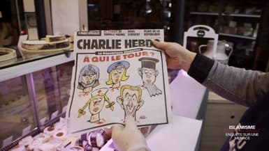 Lors du procès des attentats de janvier 2015, Éric Legros a affiché des Unes de Charlie Hebdo dans son commerce, il a été victime de menaces