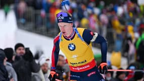 Johannes Boe, lors de l'Individuel (15km) en Coupe du monde, le 13 mars 2025