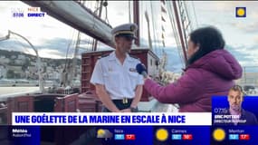 Le plus vieux voilier de la marine nationale, la Belle Poule, en escale à Nice