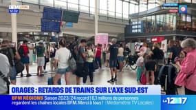 Lyon: d'importants retards sur l'axe ferroviaire sud-est en raison des orages