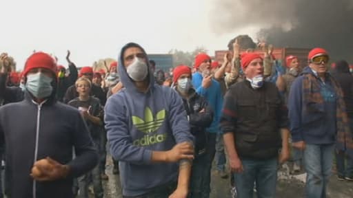 Des manifestants bretons, samedi dernier, mobilisés contre l'écotaxe.