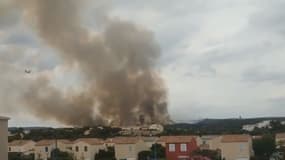 Incendie dans le massif de la Clape, près de Narbonne