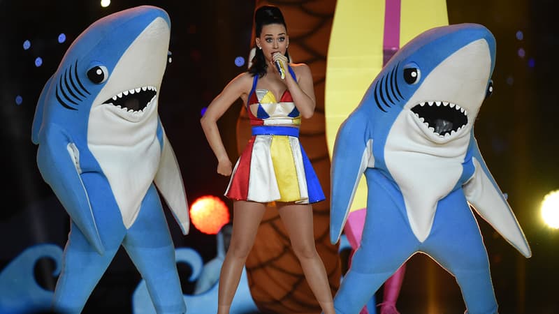 Katy Perry lors de la mi-temps du Super Bowl en 2014