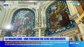Une fresque datant du 19e siècle découverte lors de travaux à l'église Sainte-Marie-Madeleine de La Madeleine